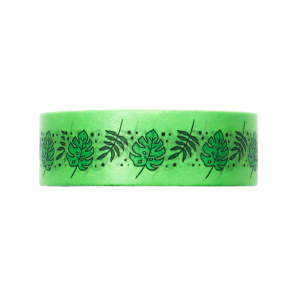 Bring the freshness of the jungle to your crafts with this bold Vibrant Tropical Leaf Washi Tape.
