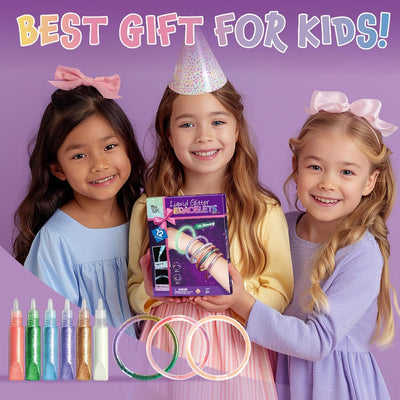 Gift Glitter Bracelet DIY Kit to kids. Buy now from doodleverse