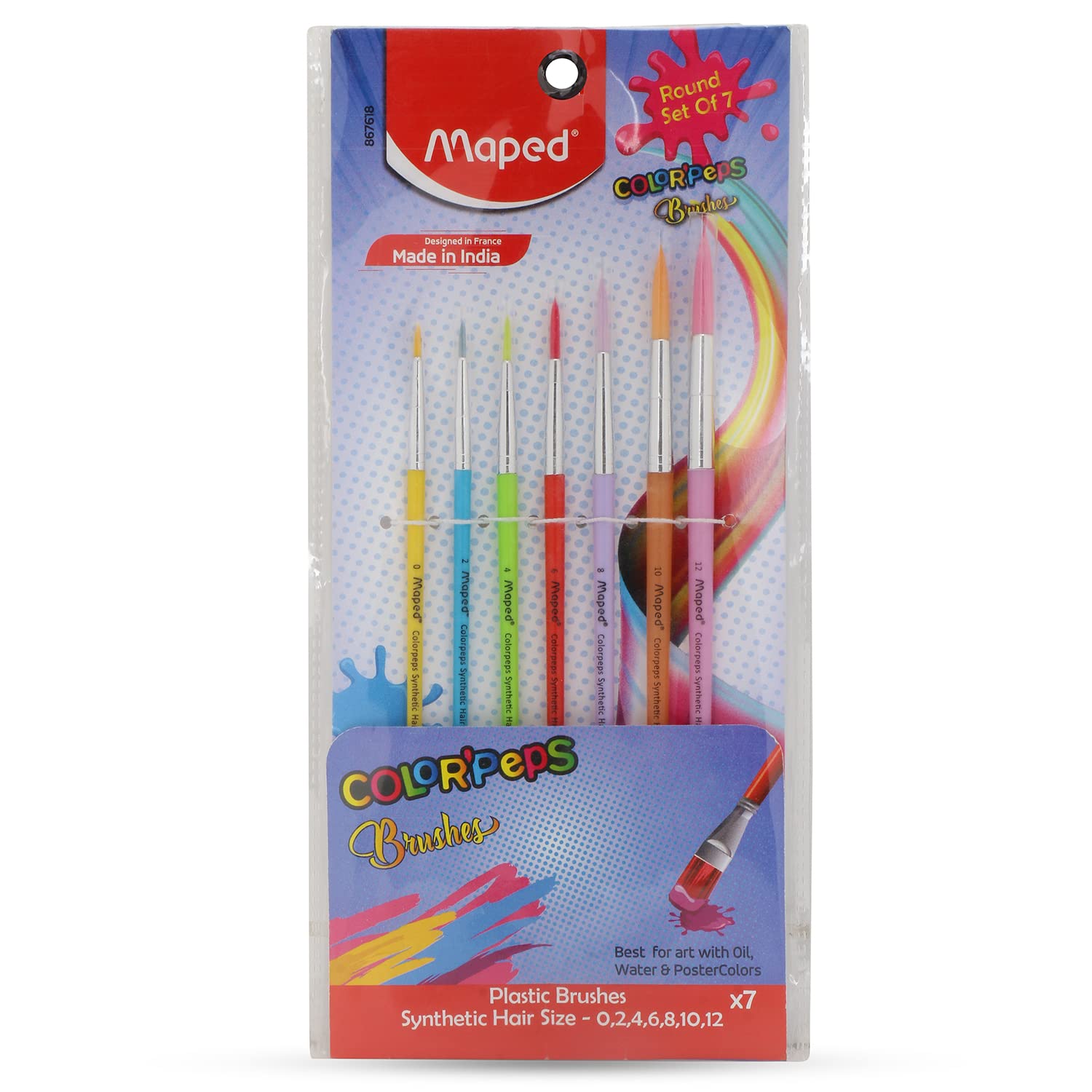 Maped Color'Peps brushes set in packaging on a white background