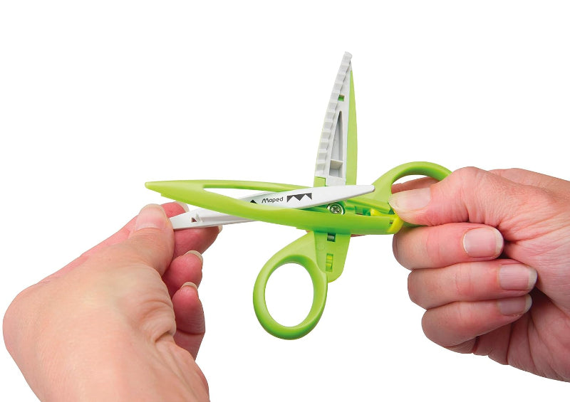 Maped Craft Scissors show how a blade. Available in 5 patterns