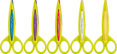 Maped Craft Scissors showing 5 different patterns 