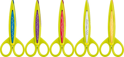 Maped Craft Scissors showing 5 different patterns 