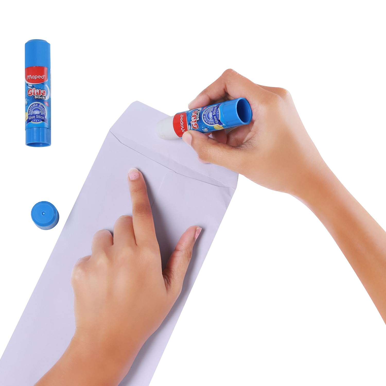Glue sticks apply smoothly and dries quickly once it is applied.