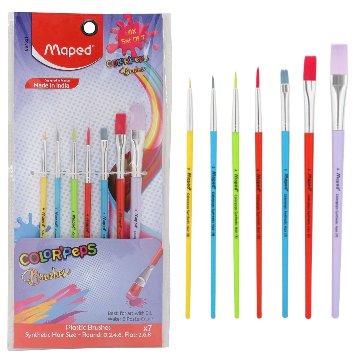 Maped Color'Peps paintbrush set with packaging