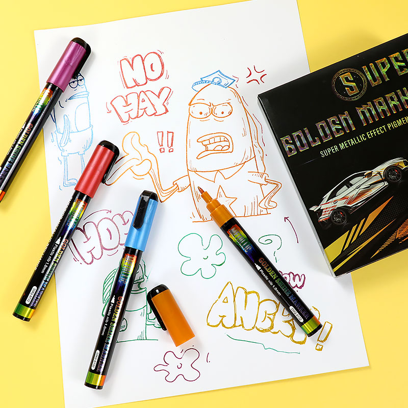 Metallic markers are used for doodling, colouring, Decorating Cards and Invitations