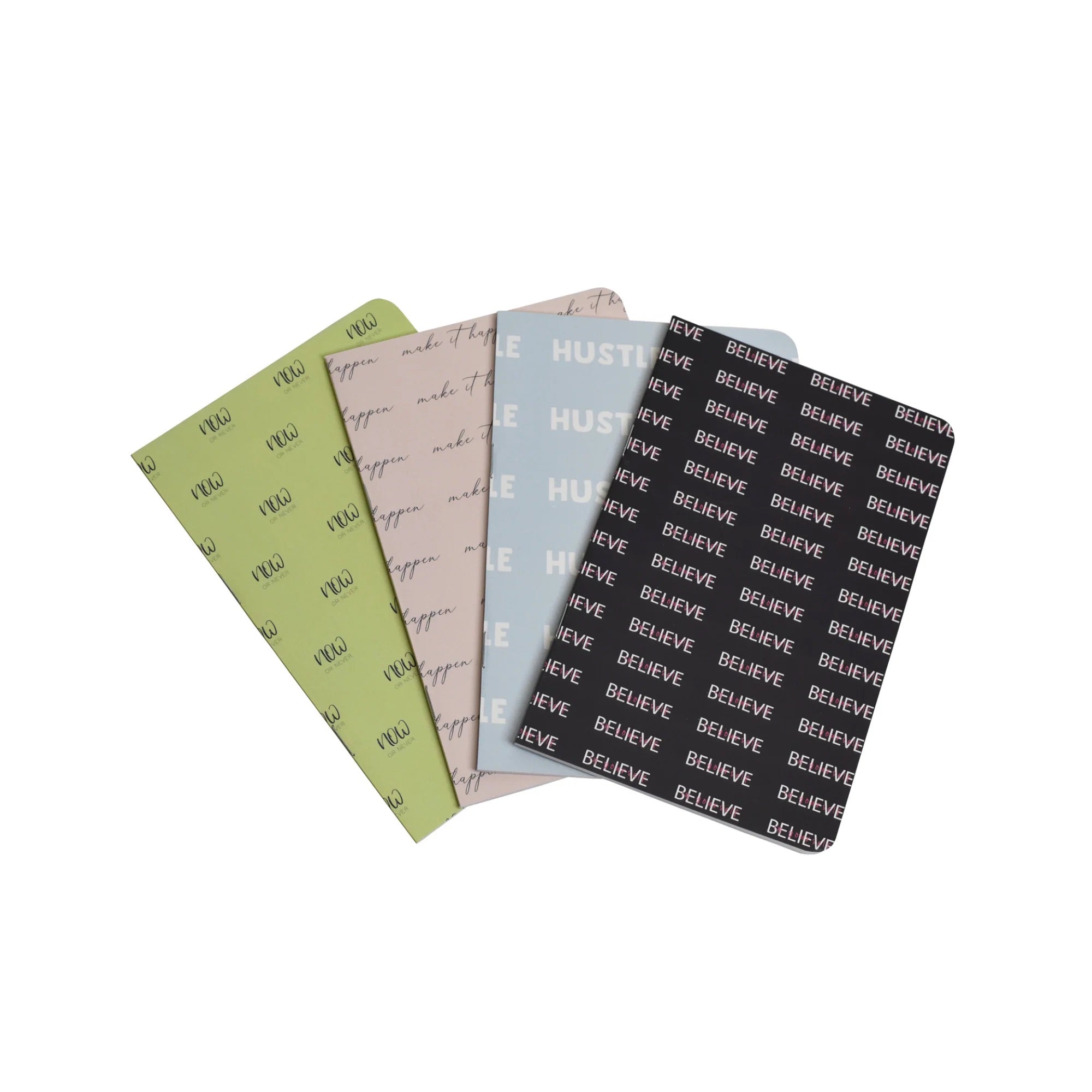 Motivational Phrases A5 Notebooks - Set of 4 for Gifting & Everyday Empowerment - Notebook