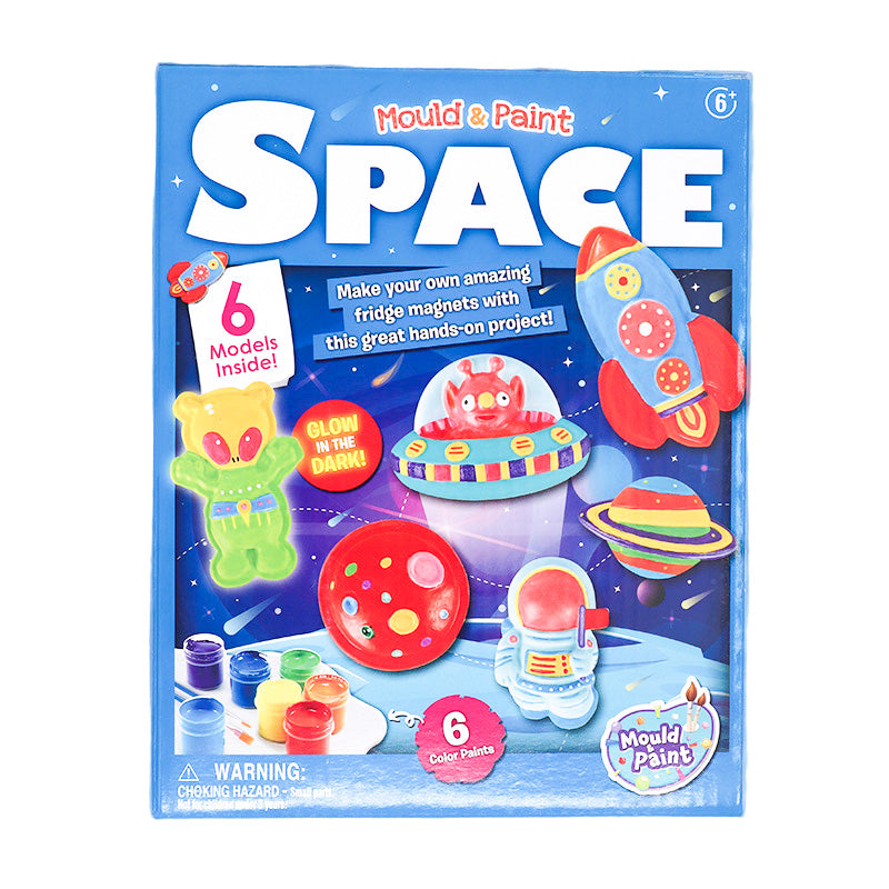 Mould & Paint Fridge Magnet DIY Kit – Space Theme for Kids (Ages 6