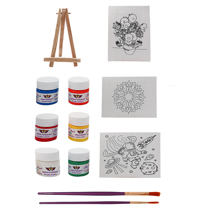 Acrylic Painting Starter Kit with Easel