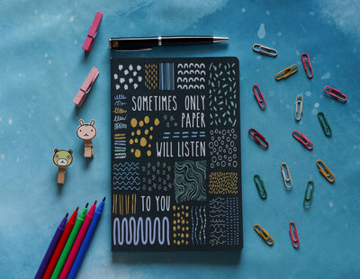 Sometimes Only Paper Will Listen To You A5 Notebook - A5 Notebook