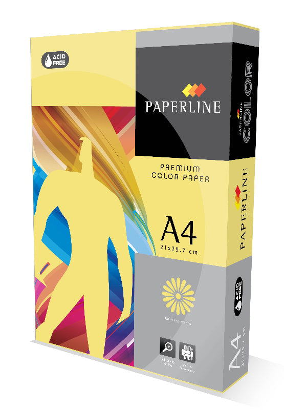 Paperline A4 Coloured Copy Paper in Yellow