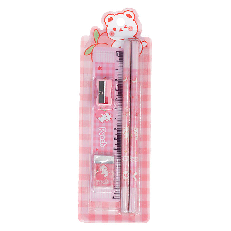 Kawaii Animal Friends 4-Piece Stationery Set 
