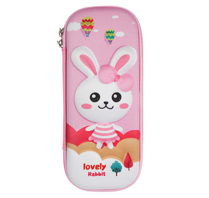 Cute Pink Lovely Rabbit 3D Pencil Case