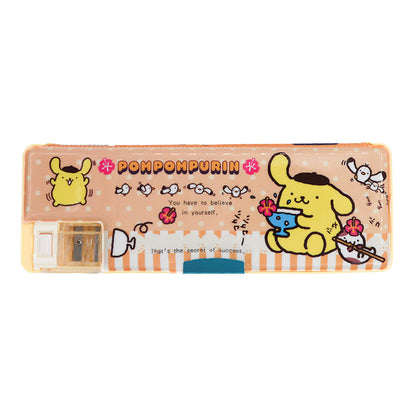 Cartoon Themed Hard Pencil Case with Sharpener