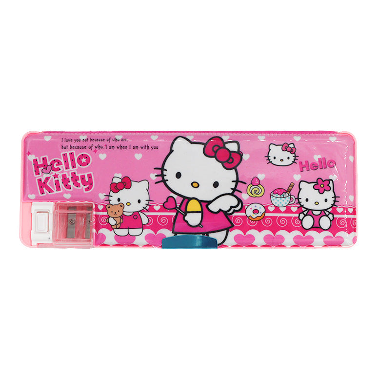 Cartoon Themed Hard Pencil Case with Sharpener