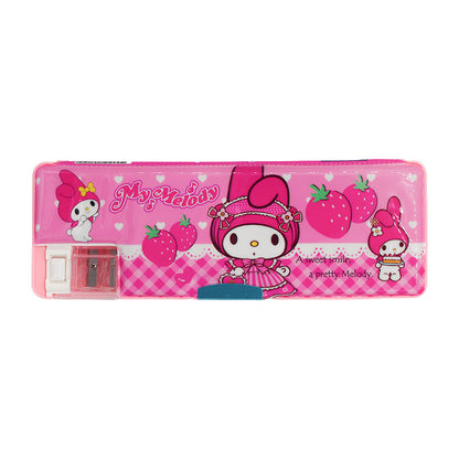 Cartoon Themed Hard Pencil Case with Sharpener