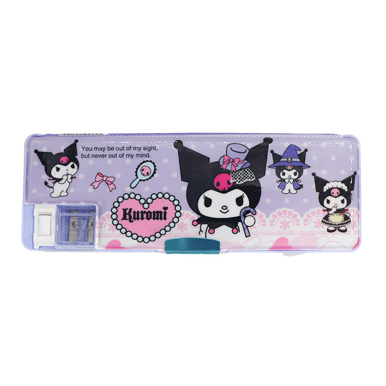 Cartoon Themed Hard Pencil Case with Sharpener