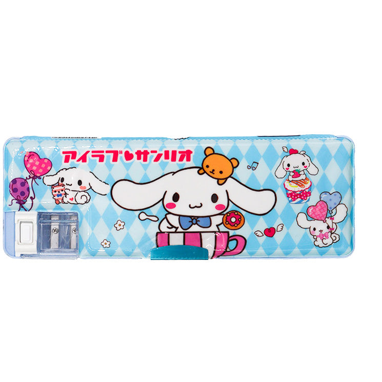 Cartoon Themed Hard Pencil Case with Sharpener