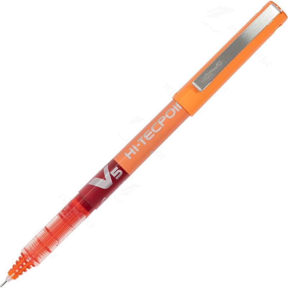 Pilot V5 Hi-Tecpoint Pen - Orange Ink