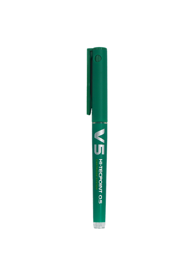 Pilot V5 Hi-Tecpoint Pen - Green Ink