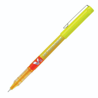 Pilot V5 Hi-Tecpoint Pen - Yellow Ink