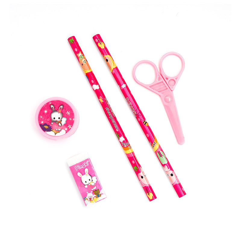 Kawaii Pink Bunny Stationery Set
