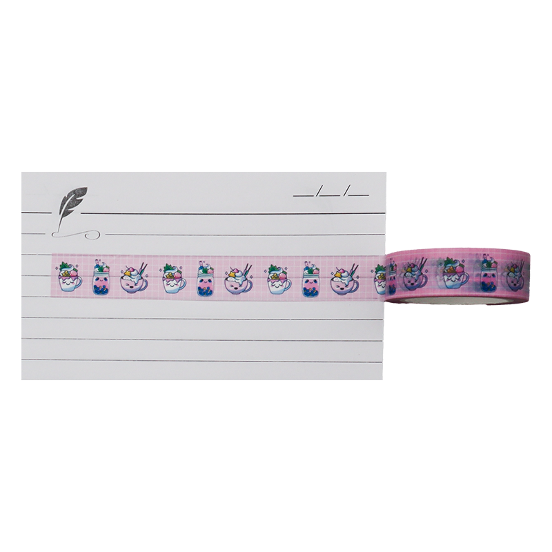 Sweeten up your stationery with this adorable Kawaii Drinks Washi Tape. 