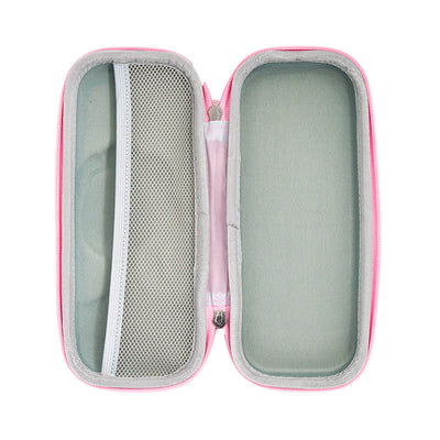 Princess-Inspired Zipper Pencil Case – Pink Hard Shell Stationery Organiser