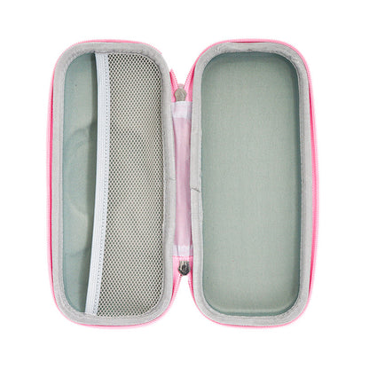 Princess-Inspired Zipper Pencil Case – Pink Hard Shell Stationery Organiser
