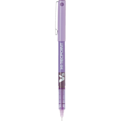 Purple pen with 'Hi-Tecpoint' pilot pen
