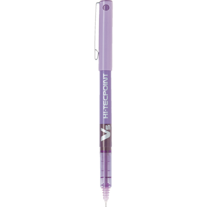 Purple pen with 'Hi-Tecpoint' pilot pen