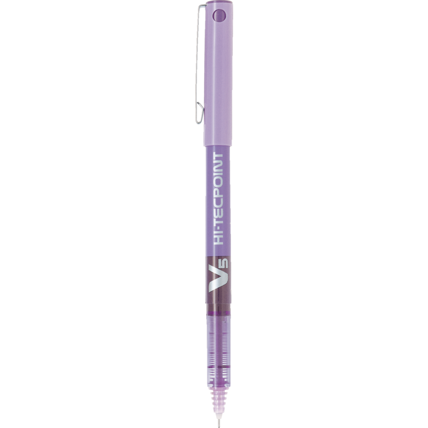 Purple pen with 'Hi-Tecpoint' pilot pen