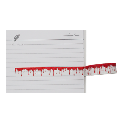 Unleash your dark creativity with this striking Blood Splatter Washi Tape.