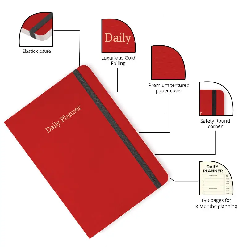Red planner for professionals