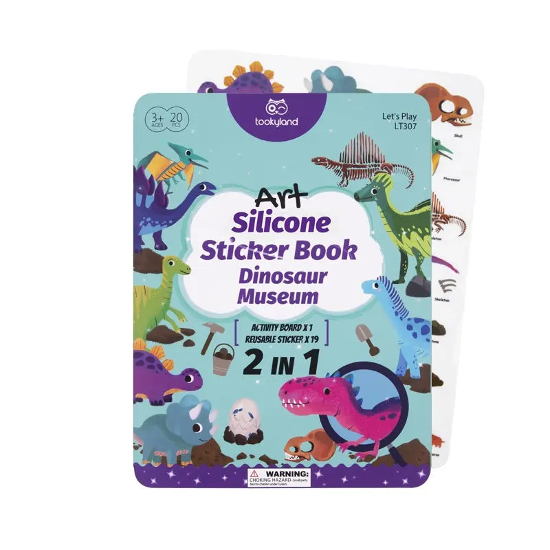 Reusable Silicone Sticker Book – Dinosaur