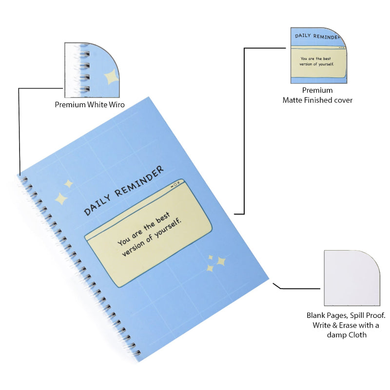 Rewriteable Notebook Daily Reminder