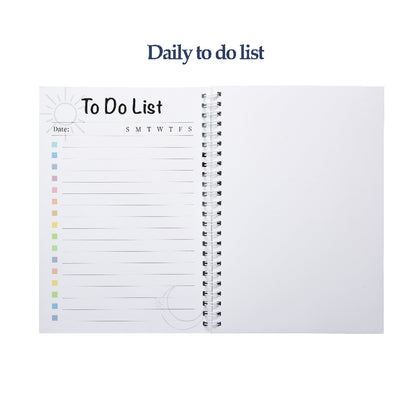 Rewriteable Notebook White Floral