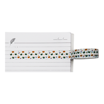 Adorn your crafts with this absolutely charming Kawaii Cat Faces Washi Tape. 