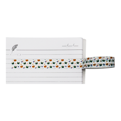 Adorn your crafts with this absolutely charming Kawaii Cat Faces Washi Tape. 