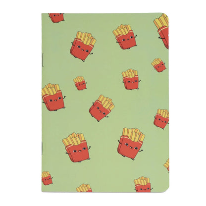 A5 Cute Snacks Notebooks - Set of 4 Unruled Notebooks for Foodies - Notebook