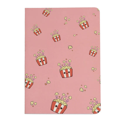 A5 Cute Snacks Notebooks - Set of 4 Unruled Notebooks for Foodies - Notebook