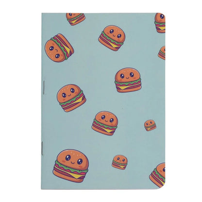 A5 Cute Snacks Notebooks - Set of 4 Unruled Notebooks for Foodies - Notebook