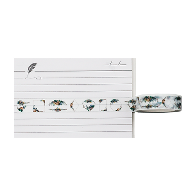 Shop for this elegant washi tape featuring rustic floral wreaths and frames with a watercolor effect.