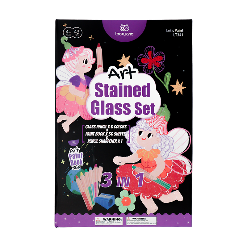 Tookyland 6-Colour Stained Glass Pencil Art Kit
