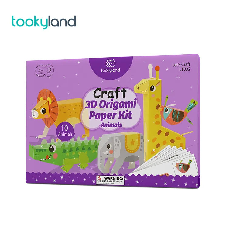 Tookyland 3D Origami Animals Paper Craft Kit