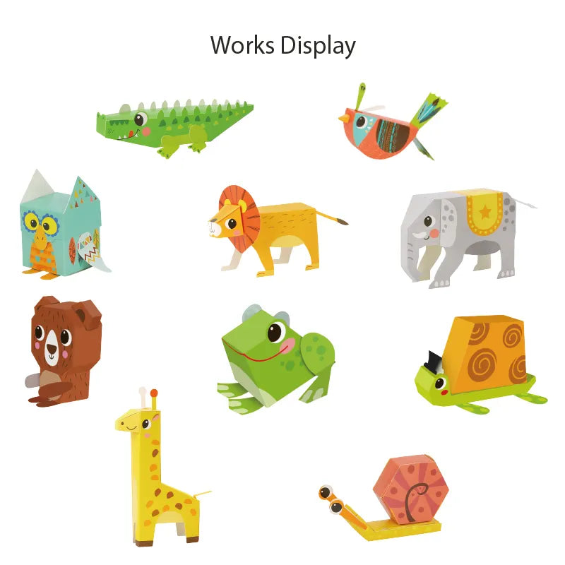 Tookyland 3D Origami Animals Paper Craft Kit 