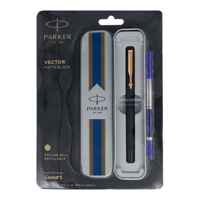 Parker Vector Matte Black Roller Ball Pen
