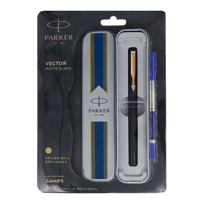 Parker Vector Matte Black Roller Ball Pen