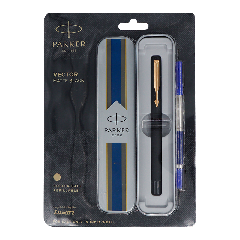Parker Vector Matte Black Roller Ball Pen
