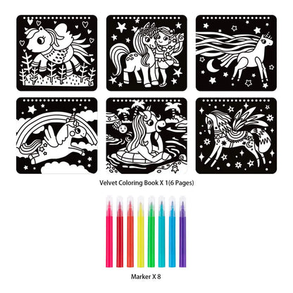 Tookyland Velvet Unicorn Colouring Kit