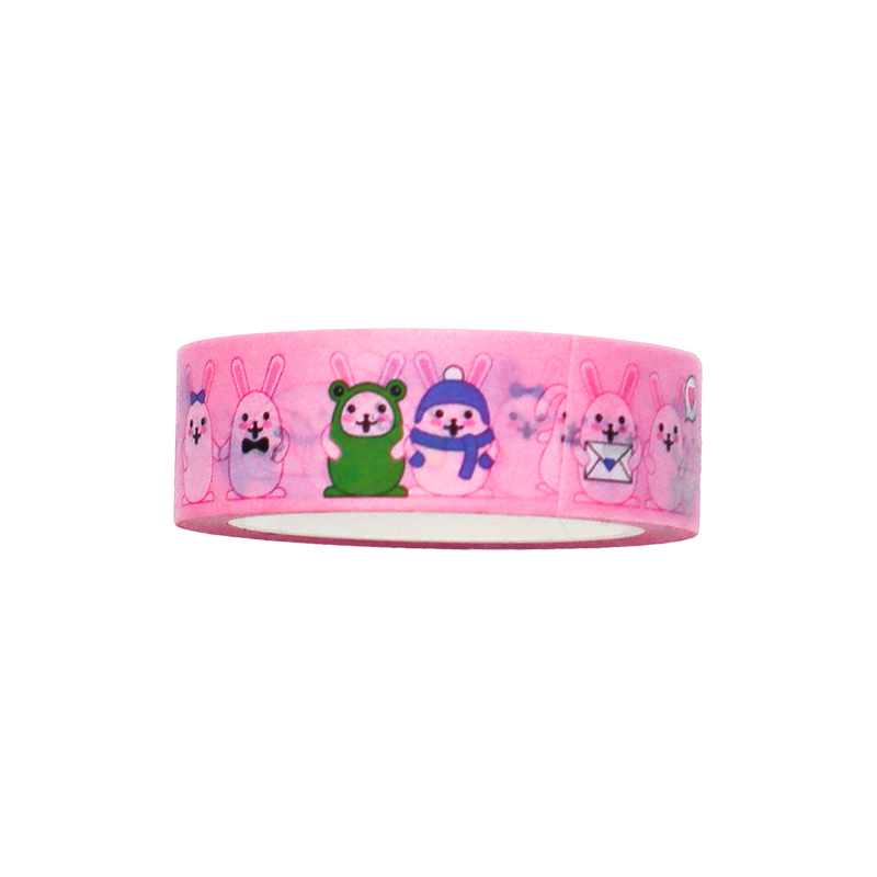 Pink bunny washi tape from DoodleVerse